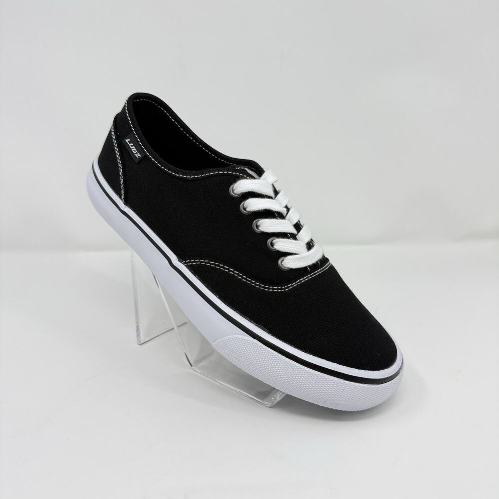 Lugz Lear Women’s Size 8 M Black White Canvas Lace Up Sneakers New